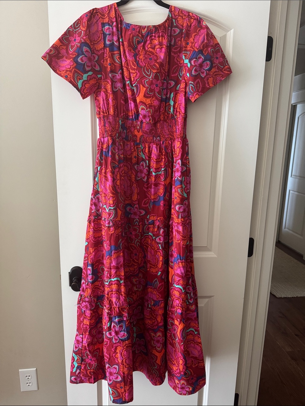 Sugarlips multi-colored maxi dress with elastic waist and pockets - Picture 2 of 4
